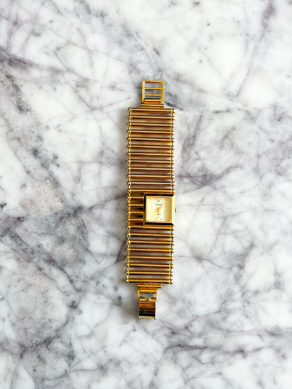 Vintage Gold Horizontal Bar Watch