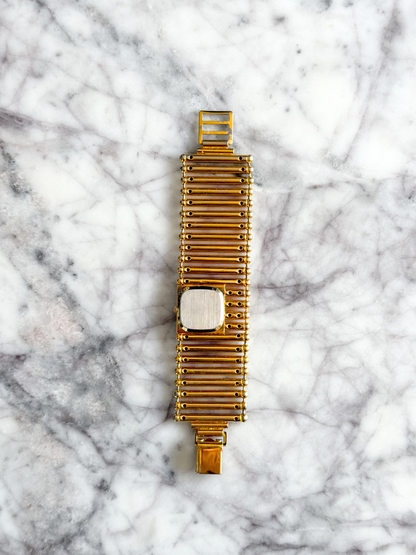 Vintage Gold Horizontal Bar Watch
