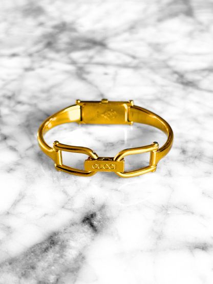 Vintage Gucci Reversible Horsebit Pearlescent Watch