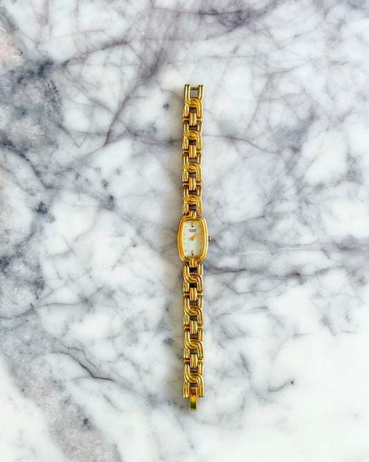 Vintage Gold Interlocking Band Watch