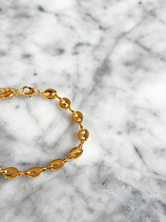 18k Gold Plated Mariner Style Stacking Bracelet