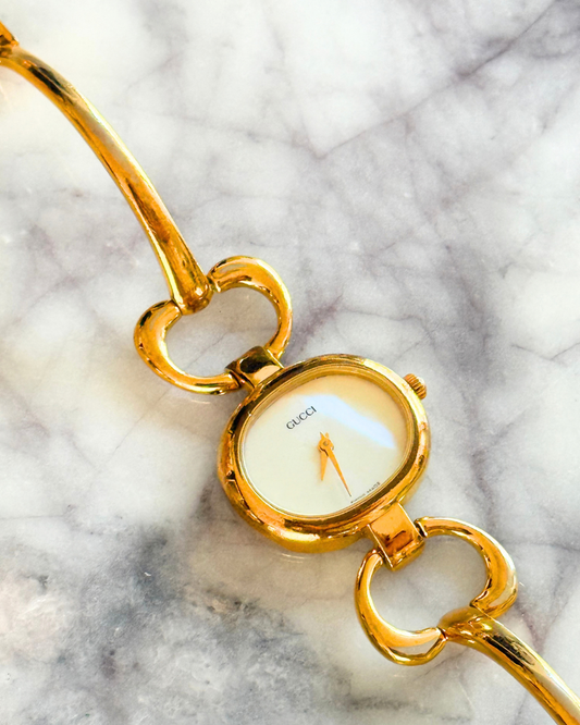 Vintage Pearlescent Gucci Horsebit 1600
