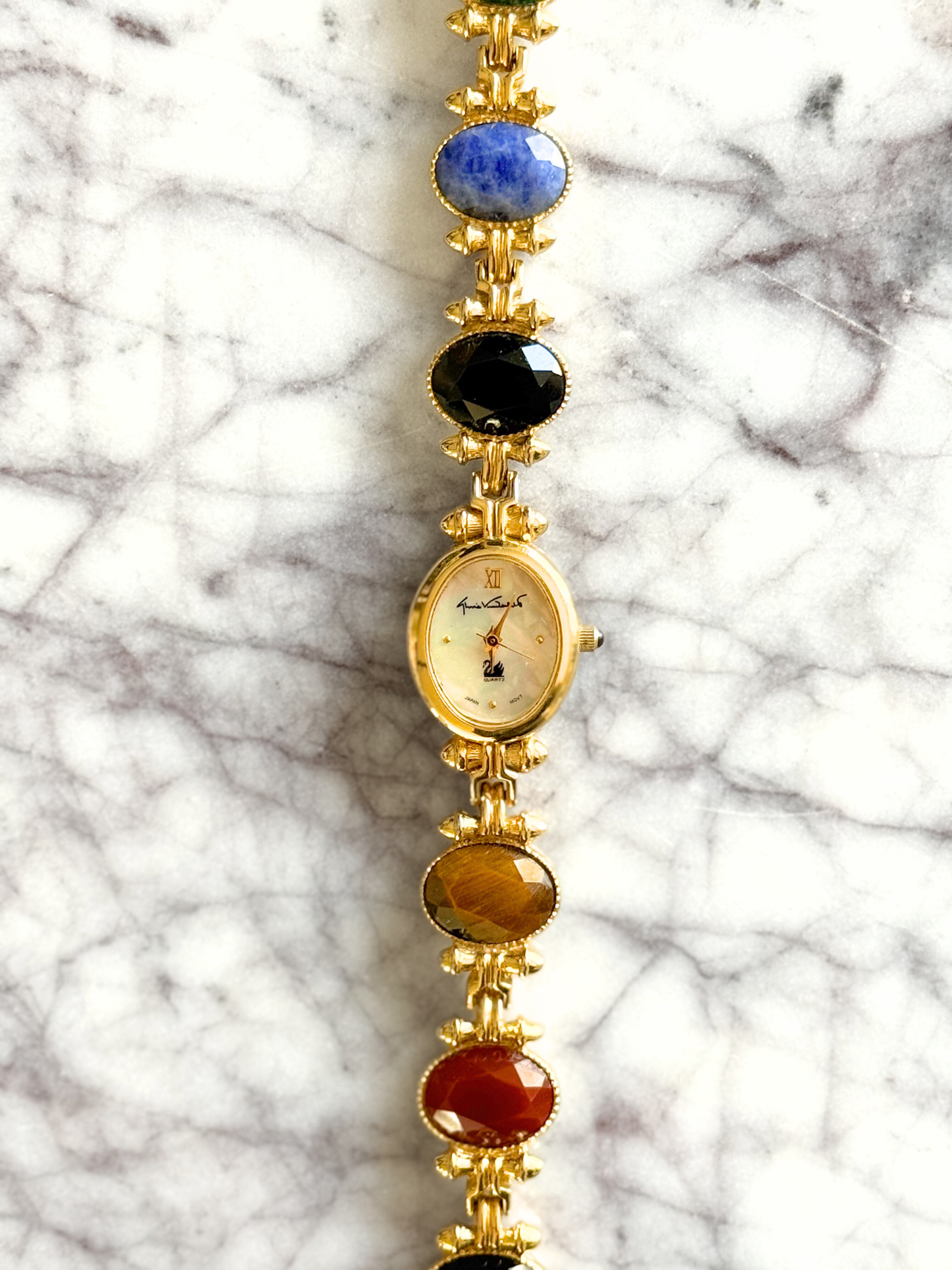 Vintage Faceted Gemstone Watch