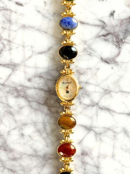 Vintage Faceted Gemstone Watch
