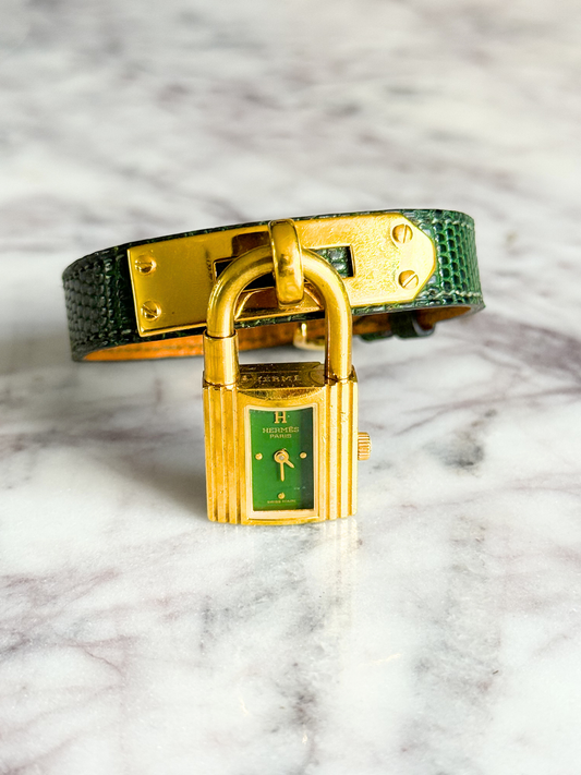 Vintage Hermes Classic Kelly Lock Watch