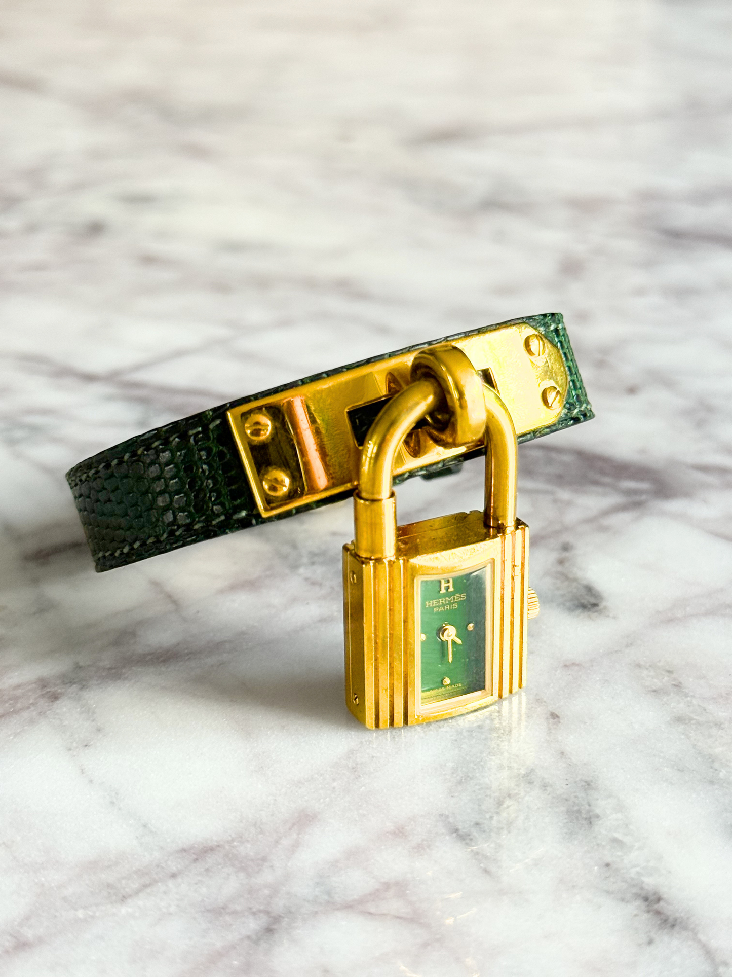 Vintage Hermes Classic Kelly Lock Watch