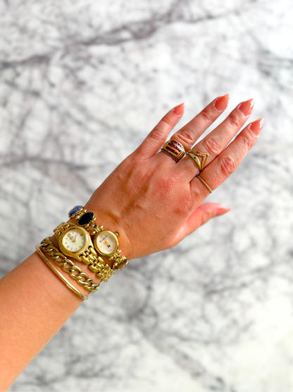 Vintage Faceted Gemstone Watch