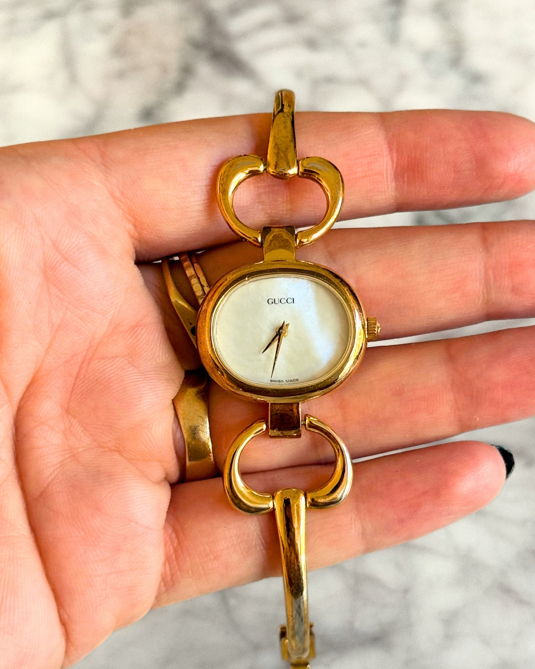Vintage Pearlescent Gucci Horsebit 1600