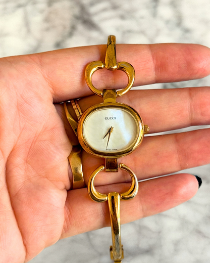 Vintage Pearlescent Gucci Horsebit 1600