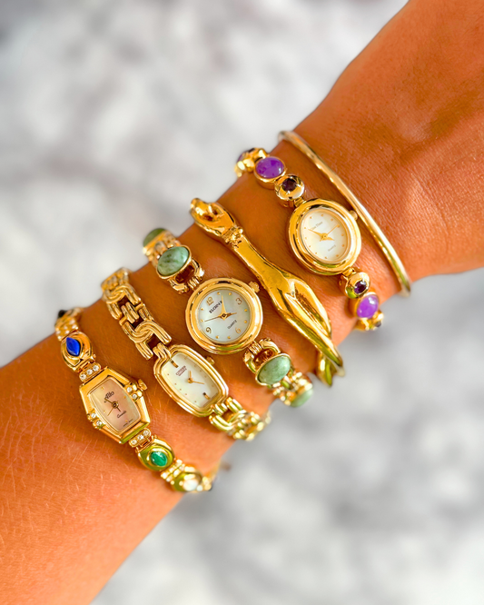 Vintage Amethyst Natural Gemstone Watch