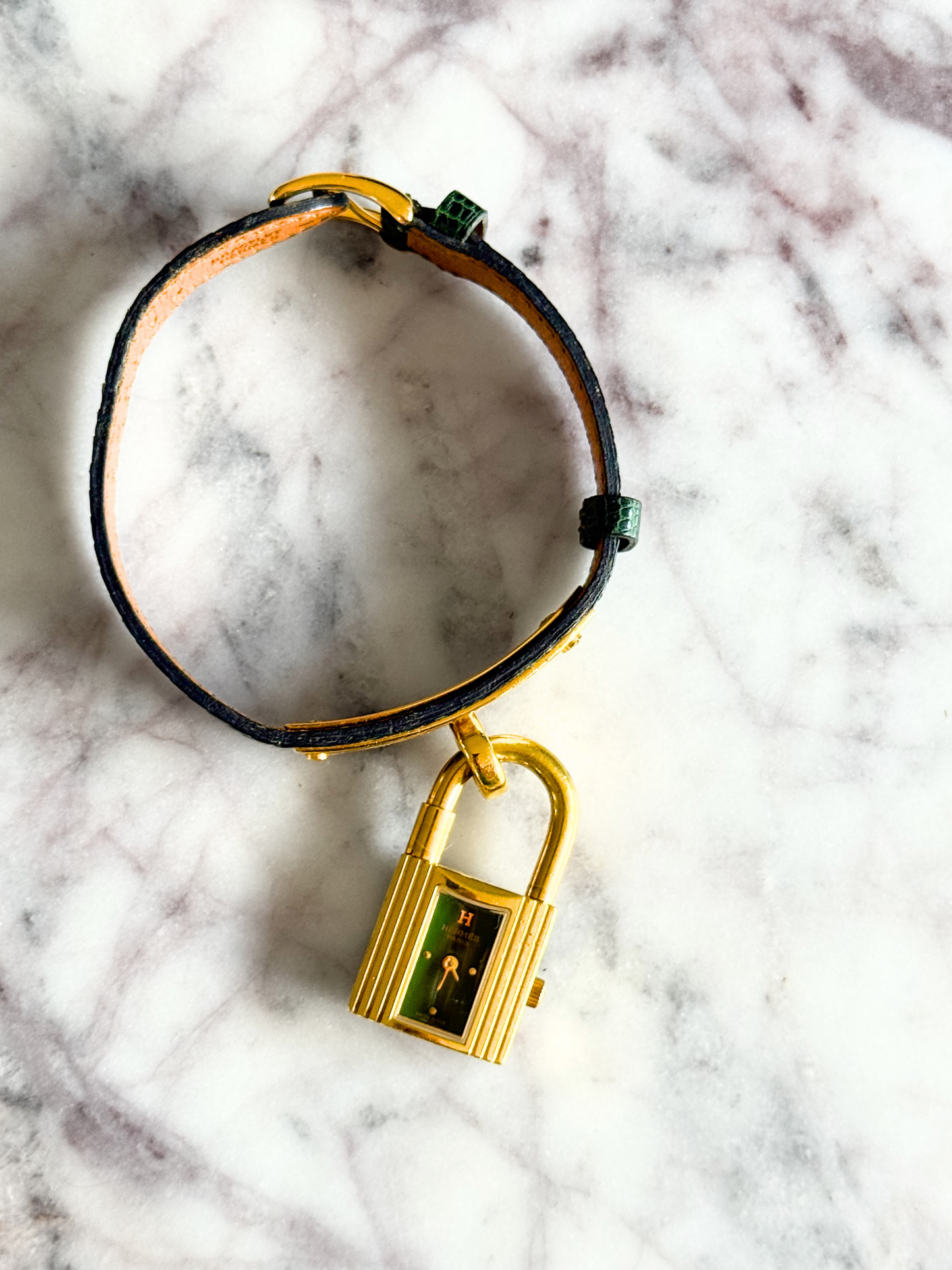 Vintage Hermes Classic Kelly Lock Watch