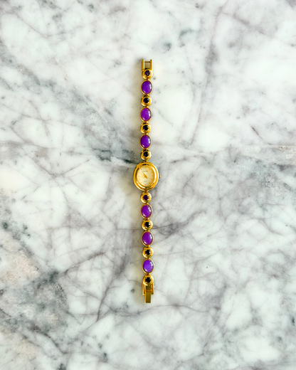 Vintage Amethyst Natural Gemstone Watch