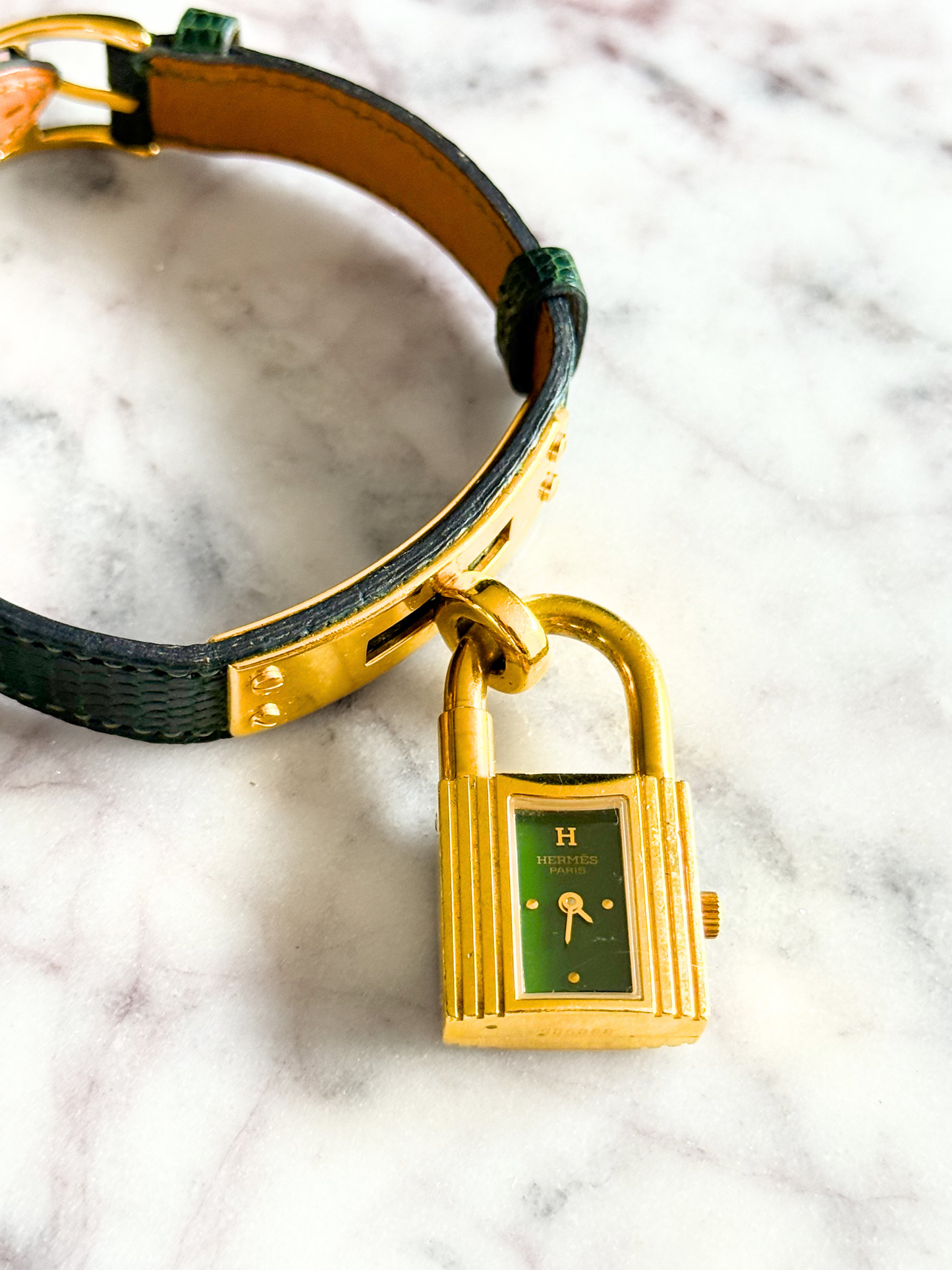 Vintage Hermes Classic Kelly Lock Watch