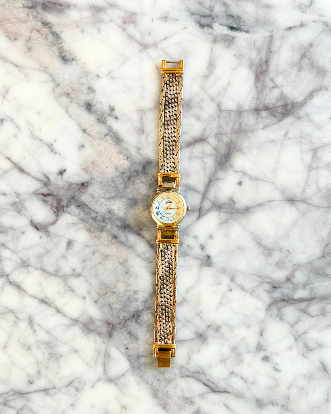 Vintage Mixed Metal Chain Watch