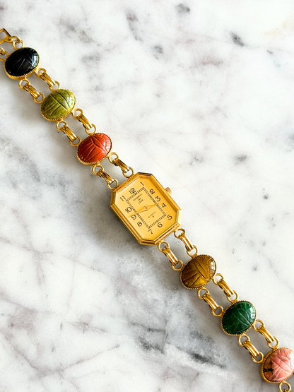 Vintage KJL Natural Gemstone Watch