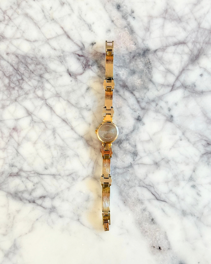Vintage Mixed Metal Textured Band Watch