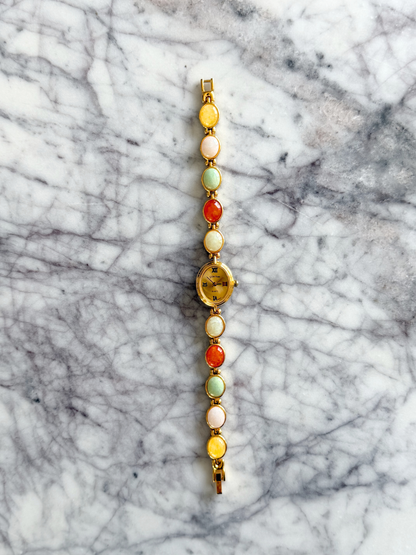 Vintage Tropical Gemstone Watch