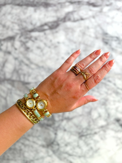 Vintage Jade Gemstone Watch