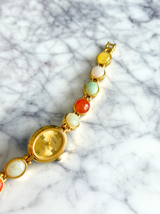 Vintage Tropical Gemstone Watch