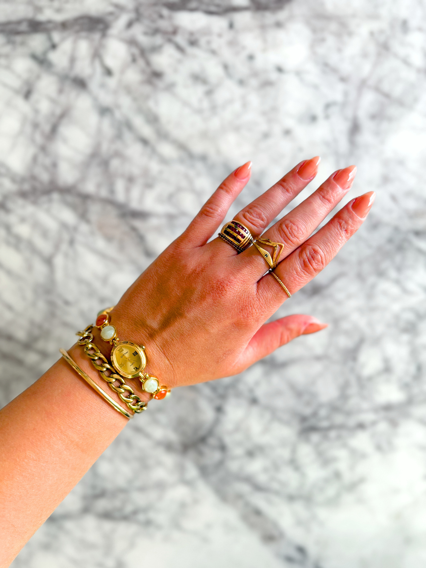 Vintage Tropical Gemstone Watch