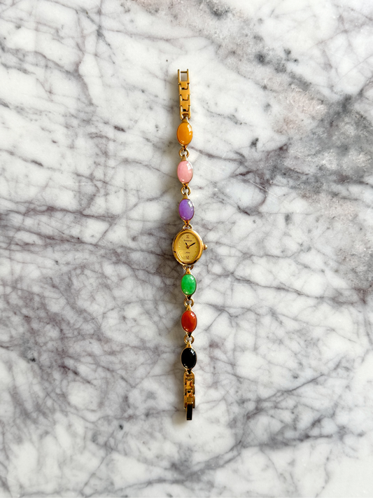 Vintage Rainbow Gemstone Watch