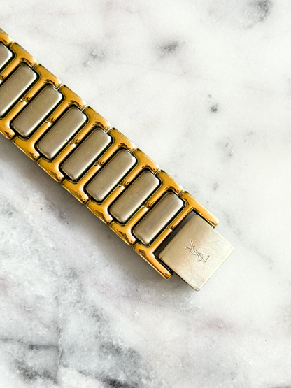 Vintage Mixed Metal YSL Unisex Watch