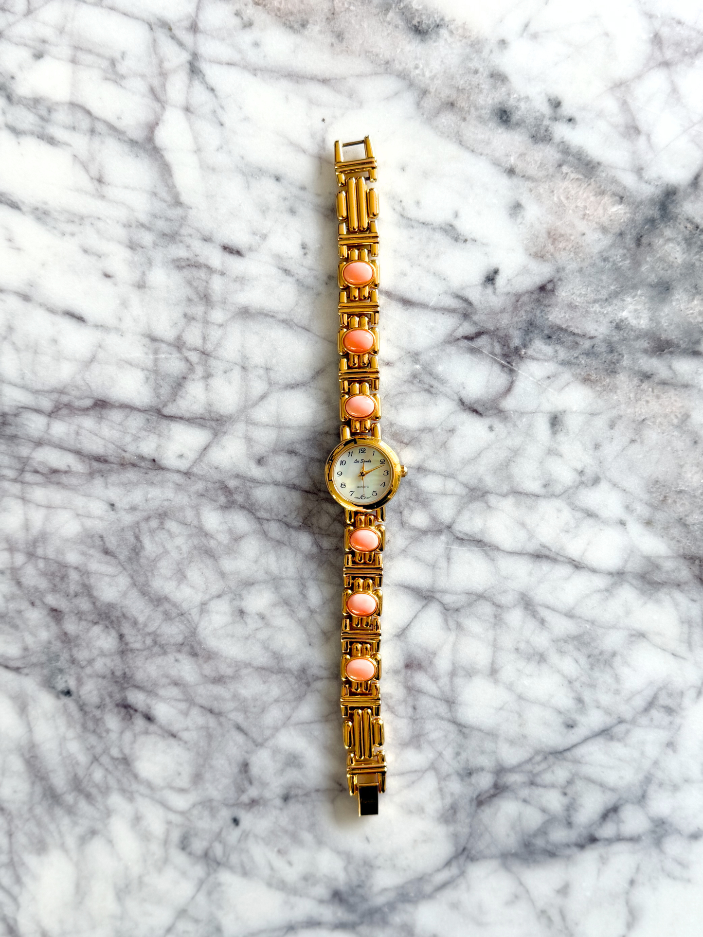 Vintage Cloudy Amber Lee Sands Gemstone Watch