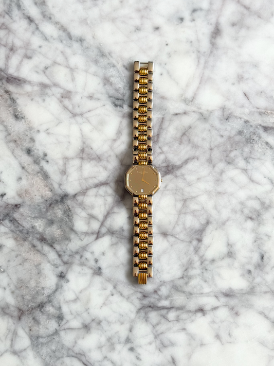 Vintage Christian Dior Unisex Large Mixed Metal Octagon