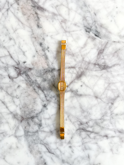 Vintage Dainty Striped Watch