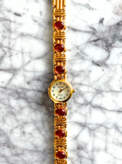 Vintage Amber Lee Sands Gemstone Watch