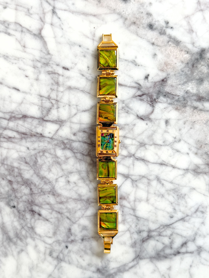 Vintage Green Abalone Watch