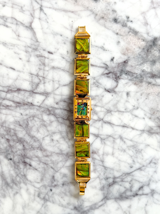 Vintage Green Abalone Watch