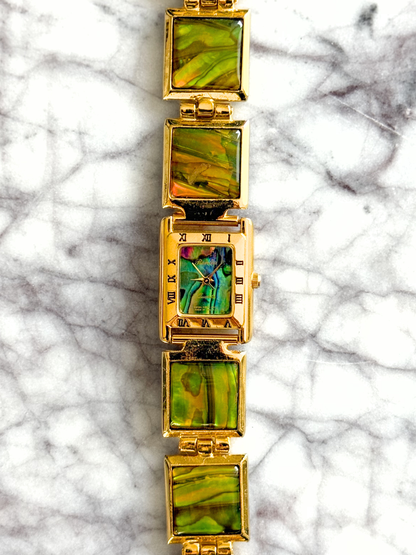 Vintage Green Abalone Watch