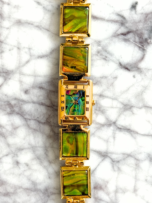 Vintage Green Abalone Watch