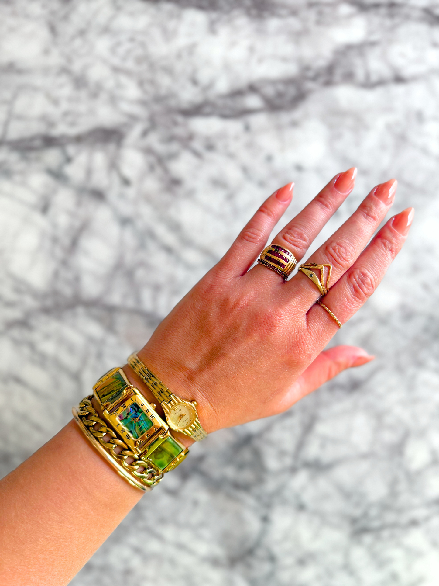 Vintage Green Abalone Watch