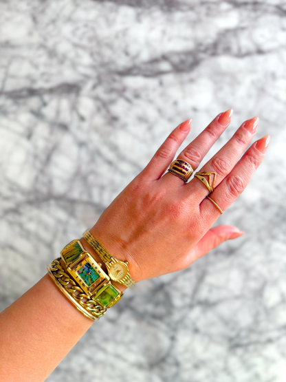 Vintage Green Abalone Watch