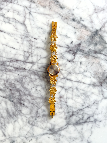 Vintage Pearl Floral Band Watch