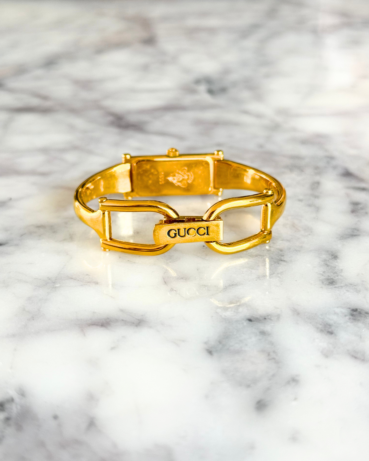 Vintage Gucci Reversible Horsebit Pearlescent Watch