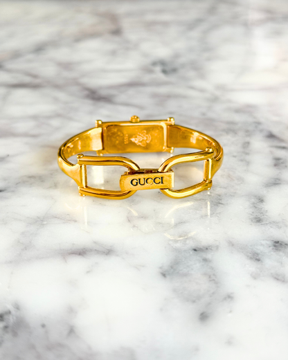 Vintage Gucci Reversible Horsebit Pearlescent Watch