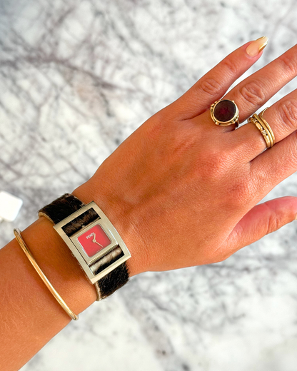 Vintage Fendi Pony Hair Deadstock Flip Watch