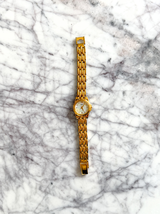 Vintage Gold Citizen Menswear Style with Abalone Dial