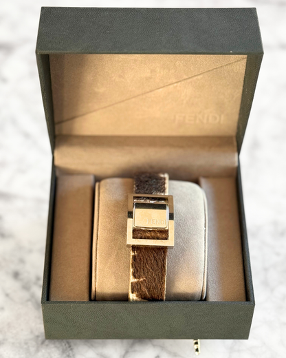 Vintage Fendi Pony Hair Deadstock Flip Watch