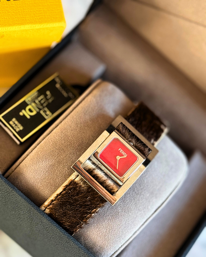 Vintage Fendi Pony Hair Deadstock Flip Watch